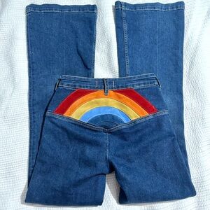 Free people somewhere over the rainbow jeans